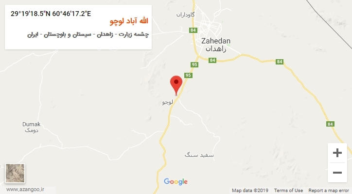 روستای الله آباد لوچو بر روی نقشه