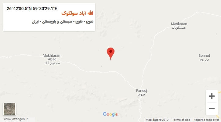 روستای الله آباد سولکوک بر روی نقشه