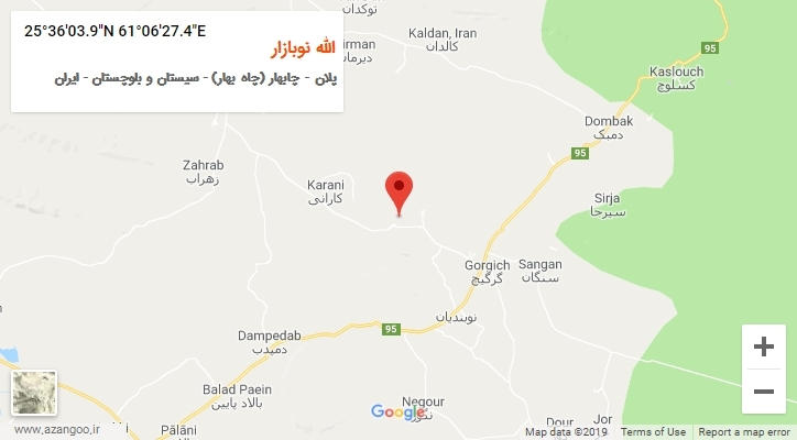 روستای الله نوبازار بر روی نقشه