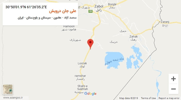 روستای علی جان درویش بر روی نقشه