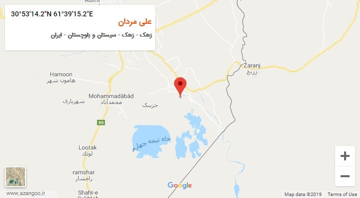 روستای علی مردان بر روی نقشه