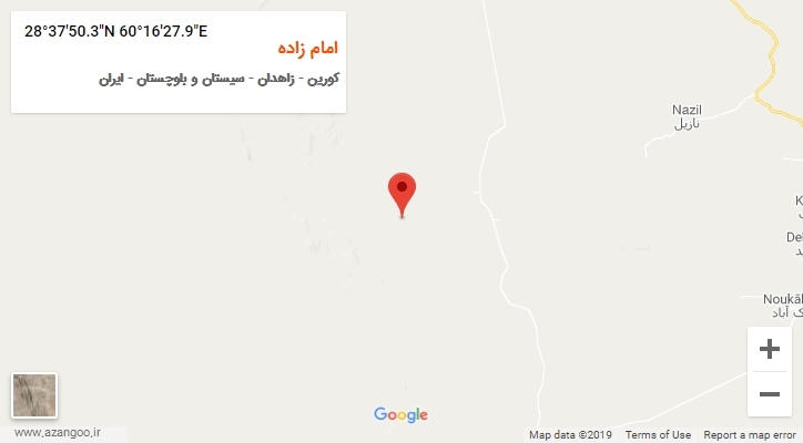 روستای امام زاده بر روی نقشه