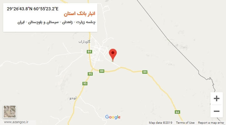 روستای انبار بانک استان بر روی نقشه