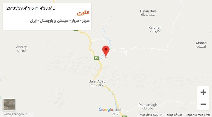 روستای انگوری بر روی نقشه