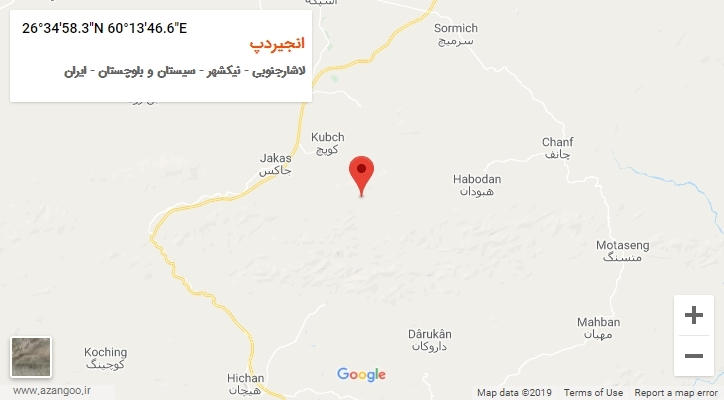 روستای انجیردپ بر روی نقشه