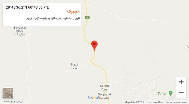 روستای انجیرک بر روی نقشه
