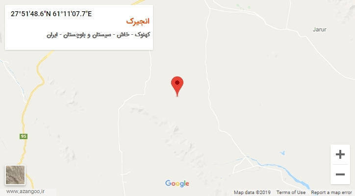 روستای انجیرک بر روی نقشه