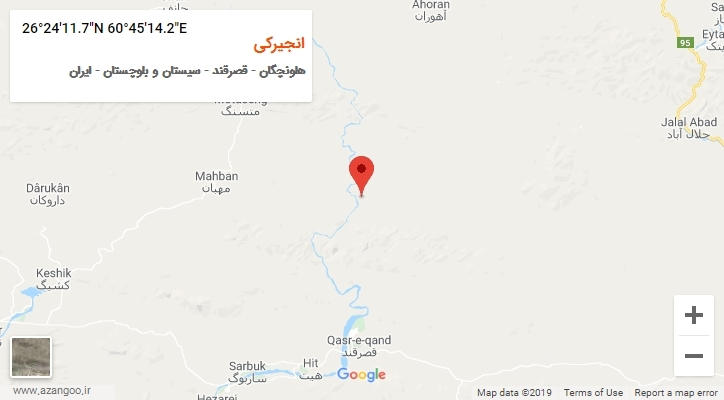 روستای انجیرکی بر روی نقشه