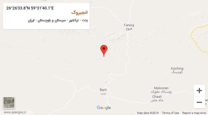 روستای انجیروک بر روی نقشه