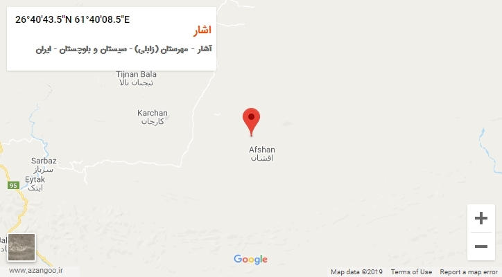 روستای اشار بر روی نقشه