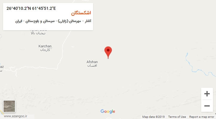 روستای اشکستگان بر روی نقشه