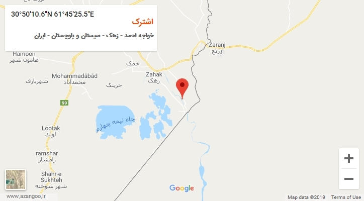 روستای اشترک بر روی نقشه