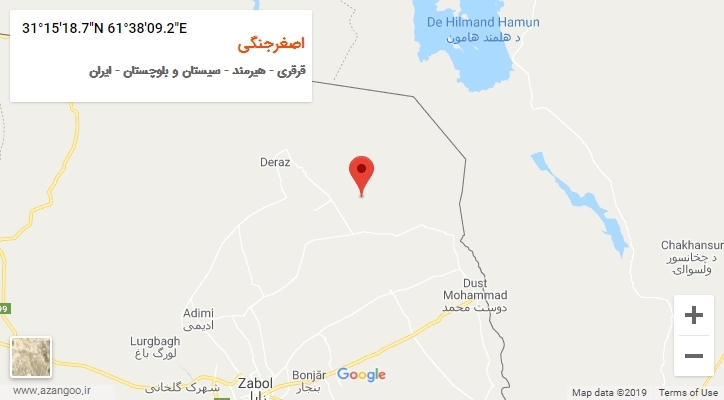 روستای اصغرجنگی بر روی نقشه