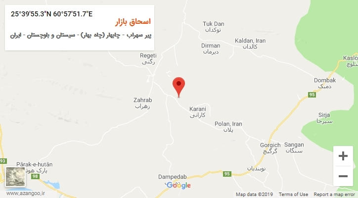 روستای اسحاق بازار بر روی نقشه