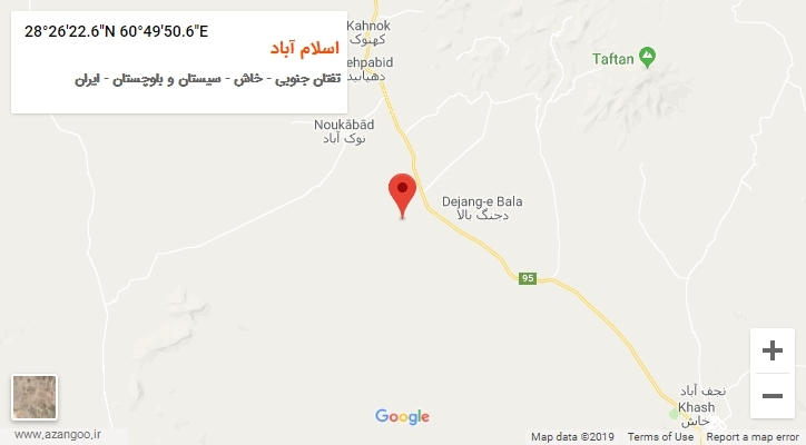 روستای اسلام آباد بر روی نقشه