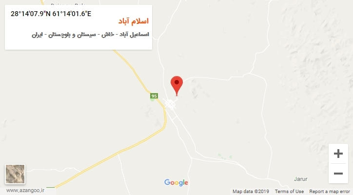 روستای اسلام آباد بر روی نقشه