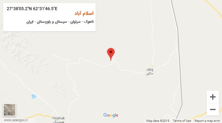 روستای اسلام آباد بر روی نقشه