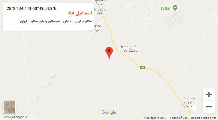 روستای اسماعیل آباد بر روی نقشه