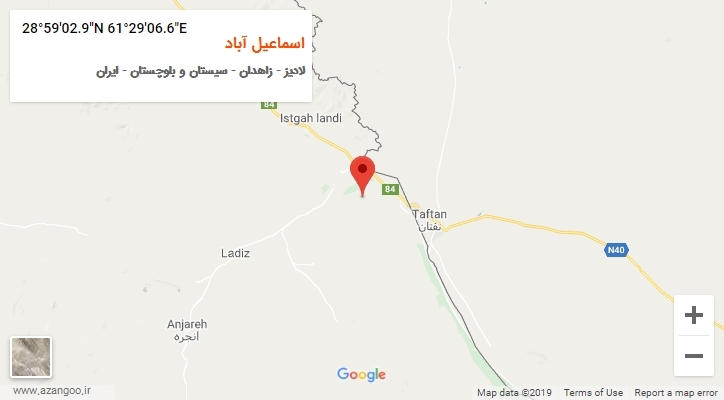 روستای اسماعیل آباد بر روی نقشه