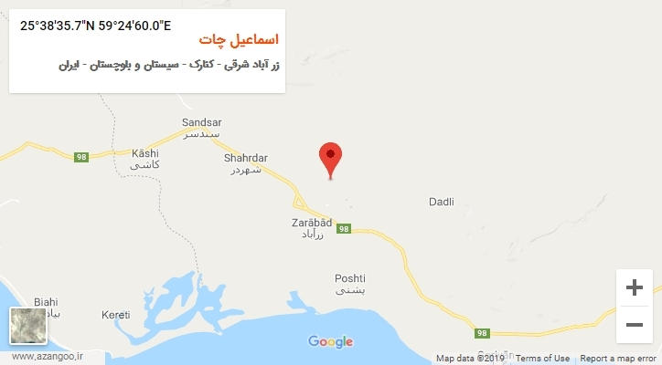 روستای اسماعیل چات بر روی نقشه