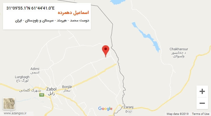 روستای اسماعیل دهمرده بر روی نقشه