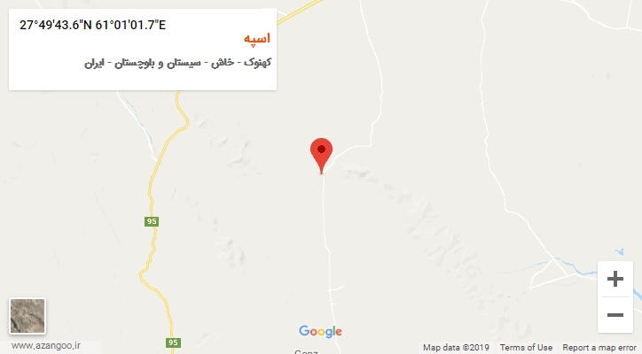 روستای اسپه بر روی نقشه