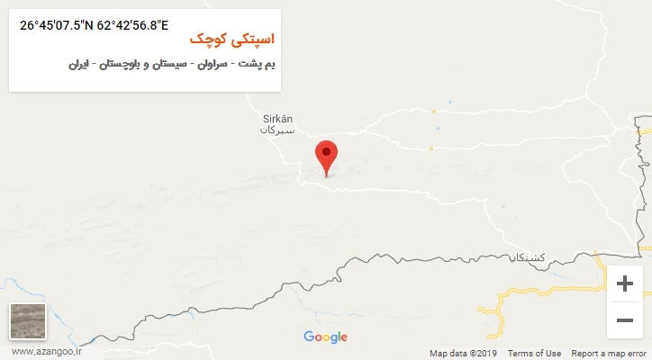 روستای اسپتکی کوچک بر روی نقشه