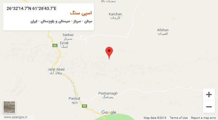 روستای اسپی سنگ بر روی نقشه