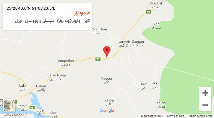 روستای عیدوبازار بر روی نقشه