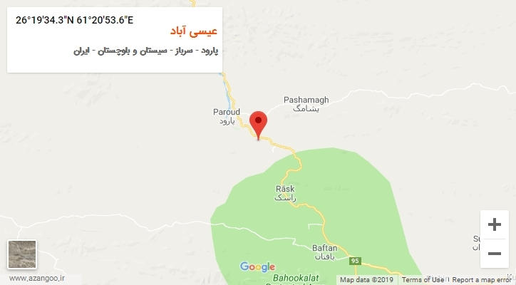 روستای عیسی آباد بر روی نقشه