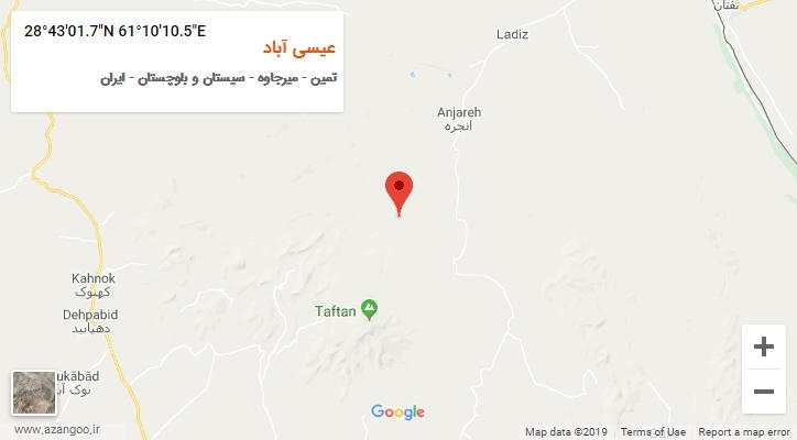 روستای عیسی آباد بر روی نقشه