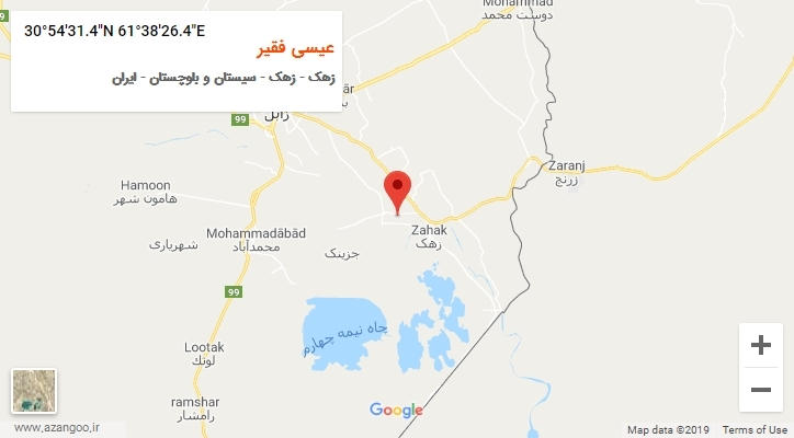 روستای عیسی فقیر بر روی نقشه