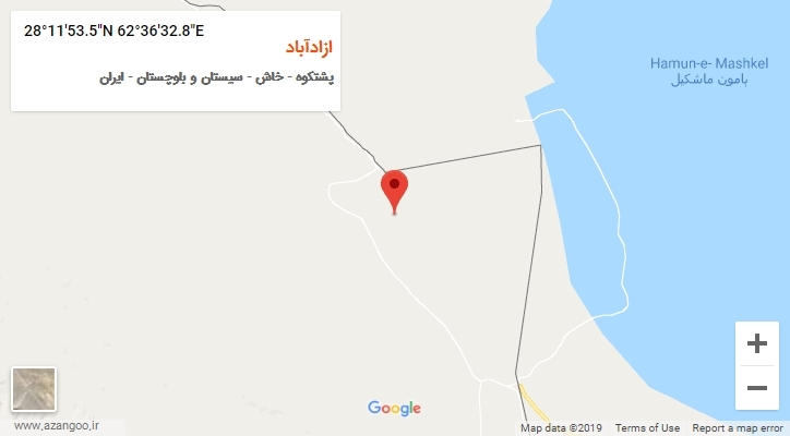 روستای ازادآباد بر روی نقشه