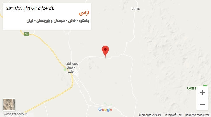 روستای ازادی بر روی نقشه
