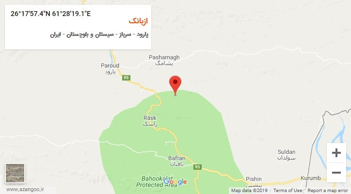 روستای ازبانک بر روی نقشه