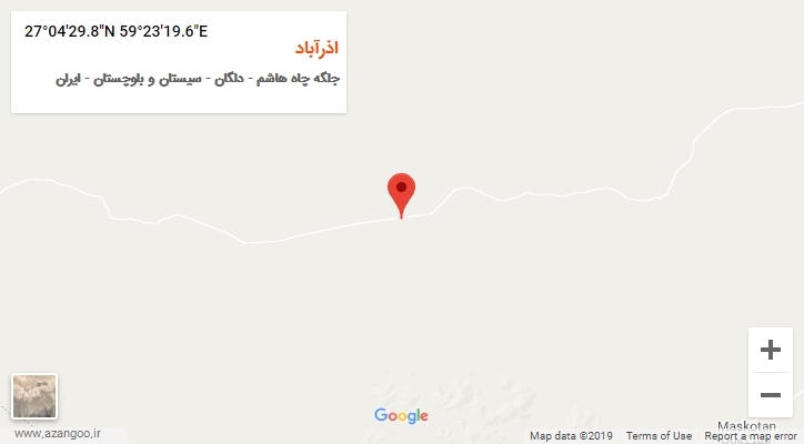 روستای اذرآباد بر روی نقشه