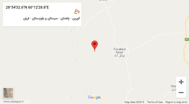 روستای باغ بر روی نقشه