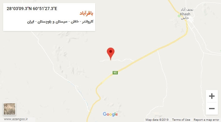 روستای باقرآباد بر روی نقشه
