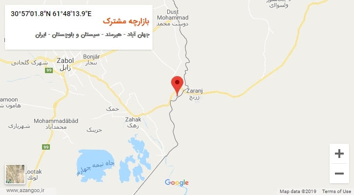 روستای بازارچه مشترک بر روی نقشه
