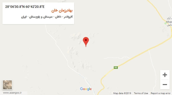 روستای بهادرزمان خان بر روی نقشه