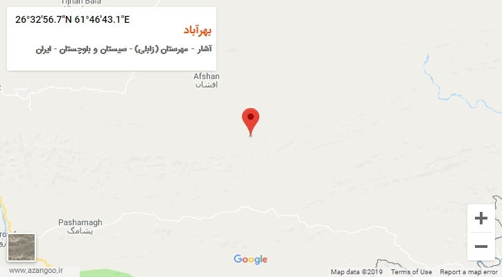 روستای بهرآباد بر روی نقشه