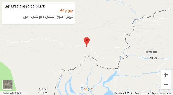 روستای بهرام آباد بر روی نقشه