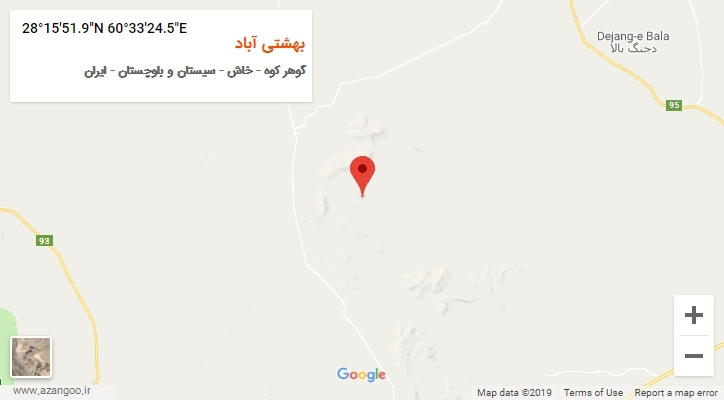روستای بهشتی آباد بر روی نقشه