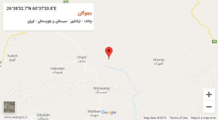 روستای بجوکان بر روی نقشه
