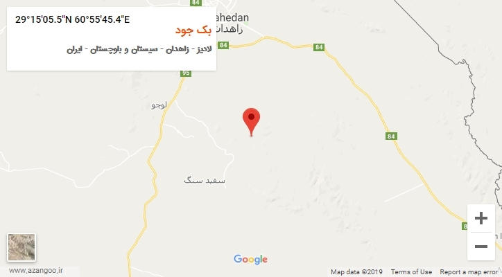روستای بک جود بر روی نقشه