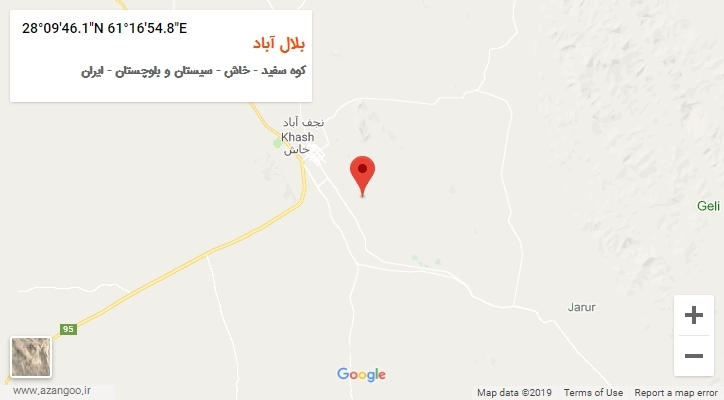 روستای بلال آباد بر روی نقشه