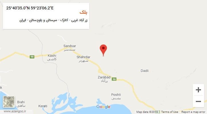 روستای بلک بر روی نقشه