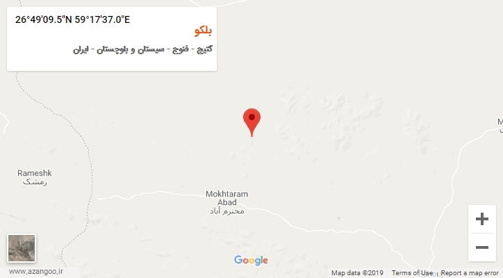 روستای بلکو بر روی نقشه