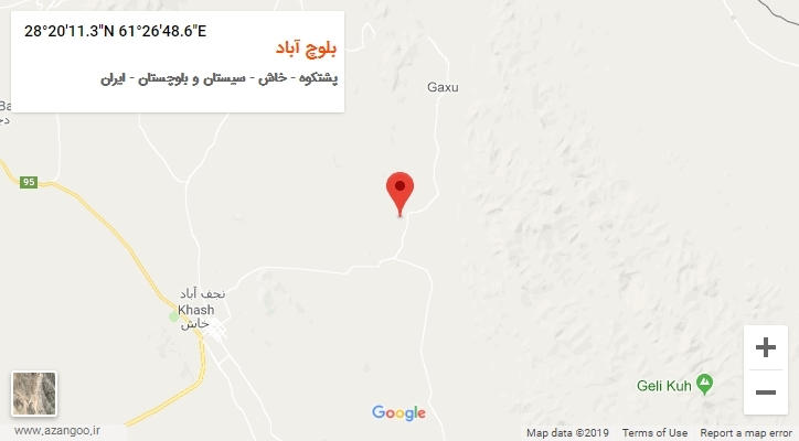 روستای بلوچ آباد بر روی نقشه