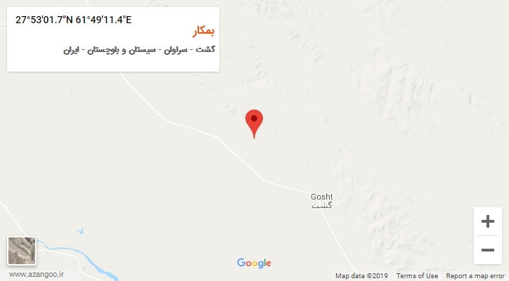 روستای بمکار بر روی نقشه